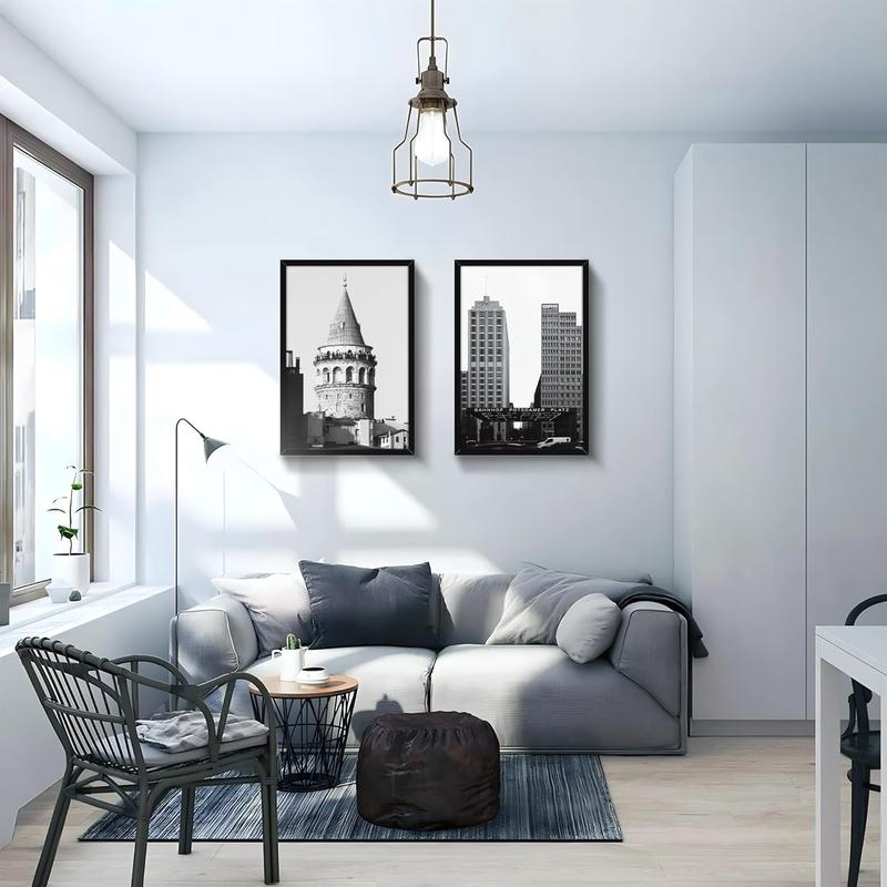 16x24 Frame Set of 3, Display Pictures 12x18 with Mat or 16 x 24 Without Mat, Poster Frames for Vertical & Horizontal Wall Hanging Display, Black