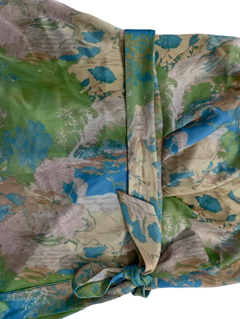 Women's All Over Print Halter Dress, Casual Boho Bohemian Sleeveless Backless Long Dress for Summer, Women's Clothing for Beach Holiday