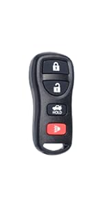 Keyless Entry Remote Control Key Fob Replacement Fits for Nissan Xterra Titan Armada Frontier 2002-2019 Quest Sentra Murano Pathfinder Versa Infiniti FX35 FX45 QX4 KBRASTU15 CWTWB1U733