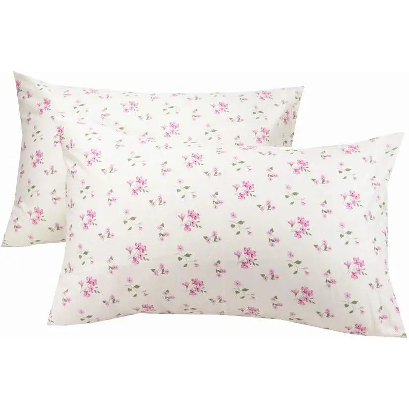 2 Pack Floral  Bedding Pillowcases for Women,   Pillow Covers, Standard Size