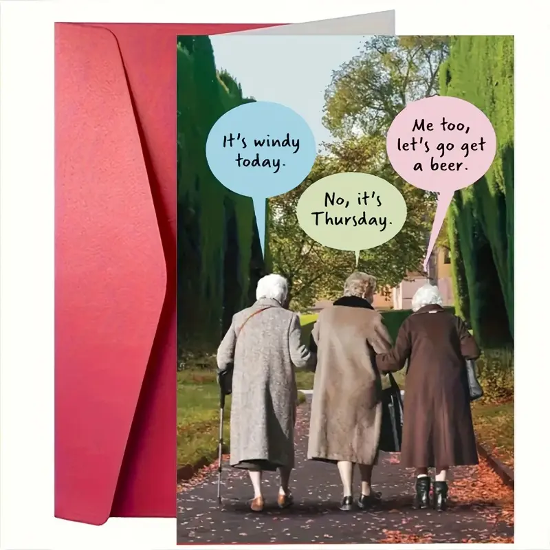 Funny Friendship Greeting Card Set, Unique Best Friend Birthday Card, Perfect Gift for Close Friends, Ideal for Parties and Daily Gifts