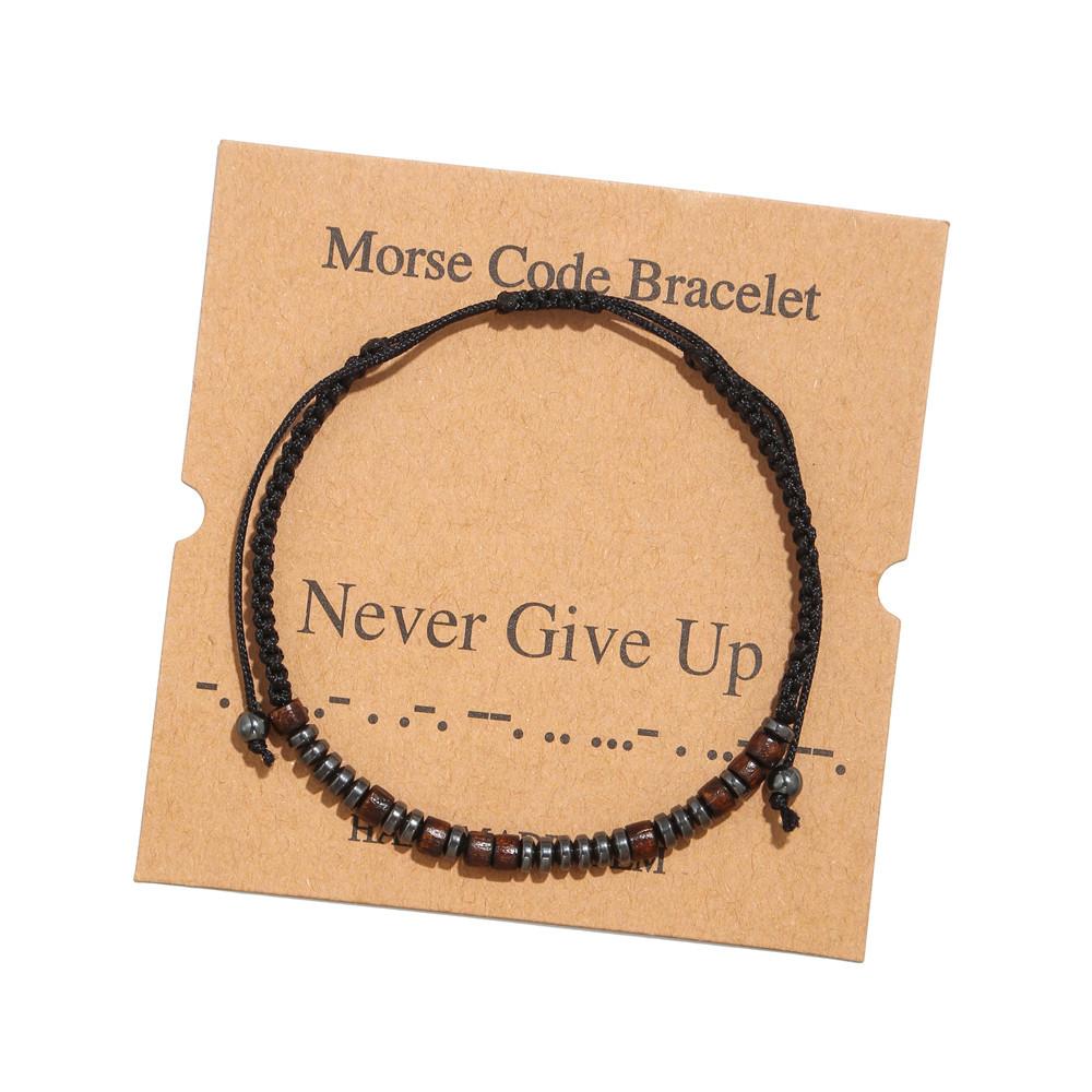 Braided Bracelet Morse Code Alphabet Number Couple Bracelet Morse Code Bracelet Creative Gift