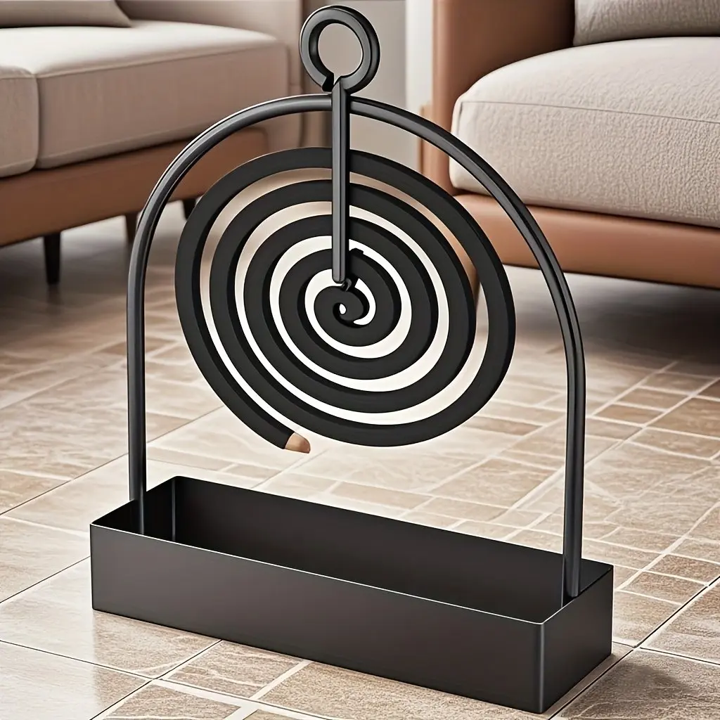 Metal Mosquito Repellent Holder, Ideal for Living Room Bedroom Decor, Perfect for Outdoor Camping, Hanging Design for Incense or Mosquito Repellents