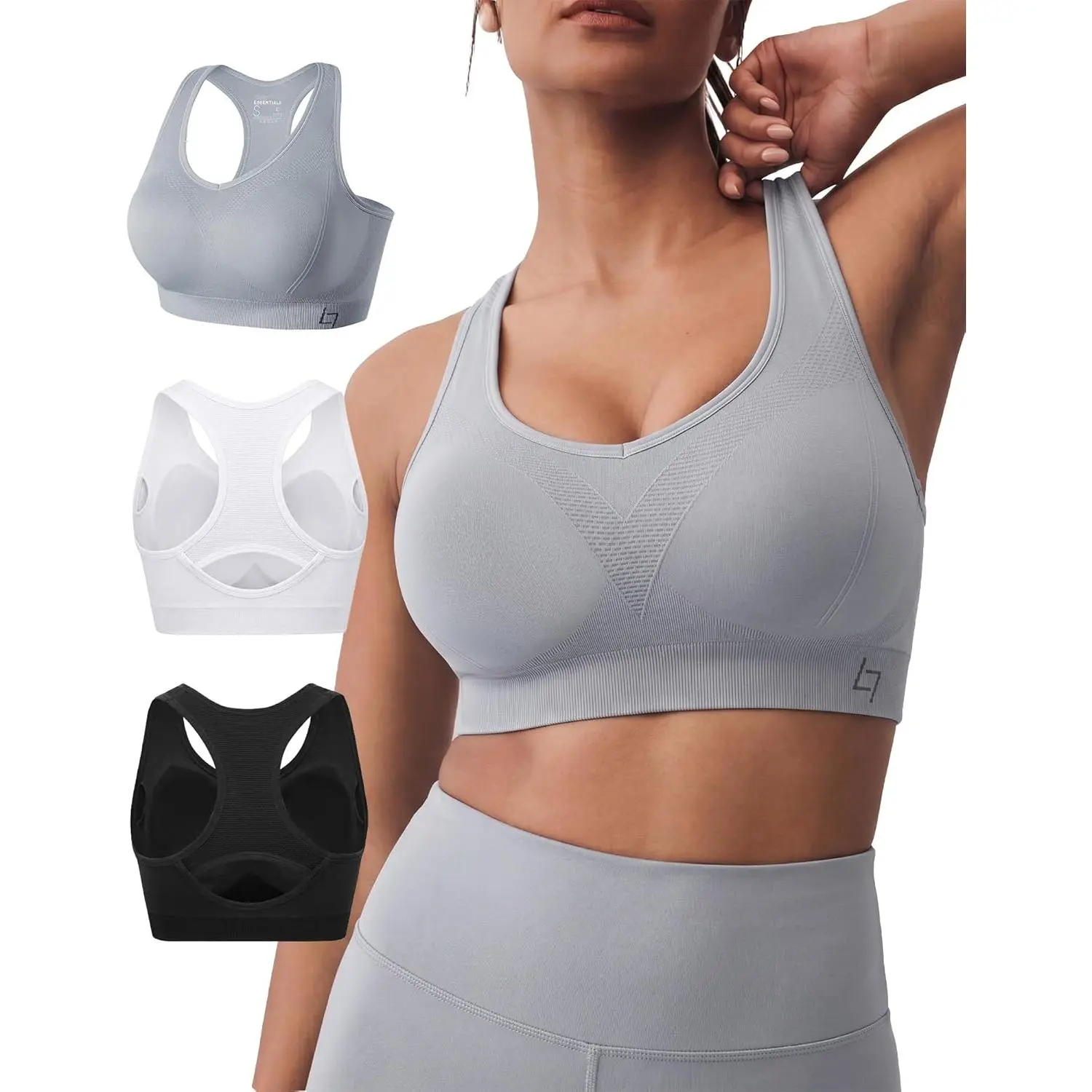 High Support Sports Bra for Large Bust Women, Full Coverage Plus Size Workout Bra, Seamless No Pressure Comfort Fitness Bra for Gym and Daily Wear