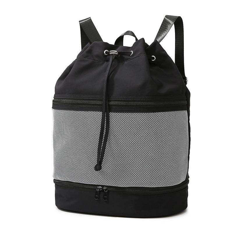 Dry and wet separation swimming fitness bag women's outdoor sports drawstring backpack large capacity sports mountaineering travel bag