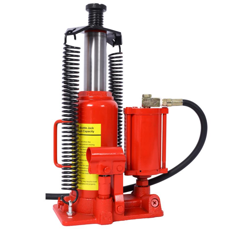 Air Hydraulic Bottle Jack, 12 Ton/24000 LBS All Welded Bottle Jack, 9.8-19.3 inch Lifting Range, Manual Handle and Air Pump, for Car, Pickup, Truck, RV, Auto Repair, Industrial Engineering ,Hydraulic stabilizer does not slip