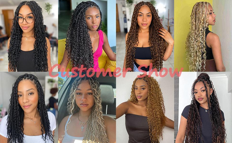 BASIC SUPPLY Water Wave Bulk Braiding Hair Bundle 18 Inch 20% Human Hair Mixed Quality Synthetic Blonde Curly Hair for Boho Braids 160g No Weft Wet and Wavy Hair Extensions (2 Bundles,#613)