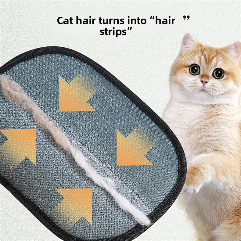 Pet Static Hair Removal Gloves Two-Way Brush Hair Sticky Hair Removal Artifact Essential for Pet Care Cats and Dogs Cat Hair Cleaning Gloves