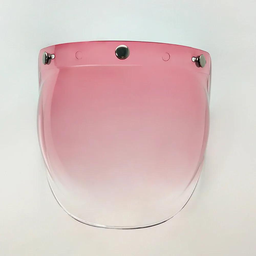 Three Buckle Bubble Visor for Three-Button Helmets Flip-Up Motorcycle Helmet Visor Capacete Lens Visera Cosco Moto Accessories