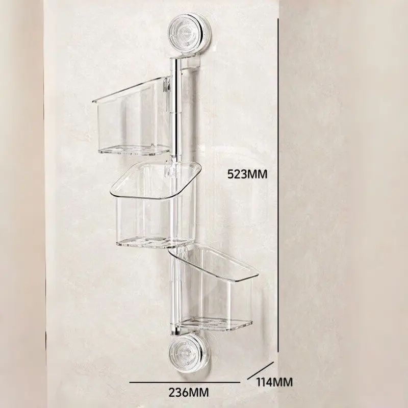 3-Tier Wall-Mounted Storage Box, Rotatable Multi-Functional Basket, Bathroom & Kitchen Organizer, No Drilling Needed, Declutter Your Space