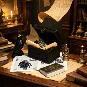 Miniature Magic Chest Scene Decor, Wizard School Style, Dollhouse Props, Micro Landscape Decoration, Gift Idea, Home Ornament