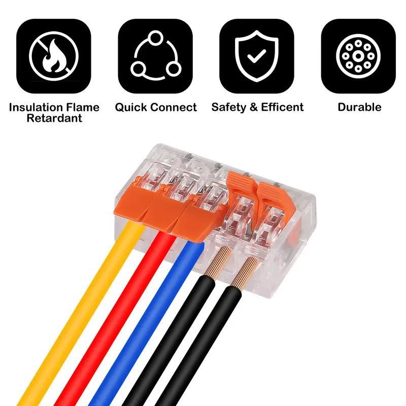 Electrical Quick Connectors, Durable Reliable Connectors, 2/3/5 Ports Wire Nut Connectors, Wire Connections Connector for Home & Office, Funny Gift