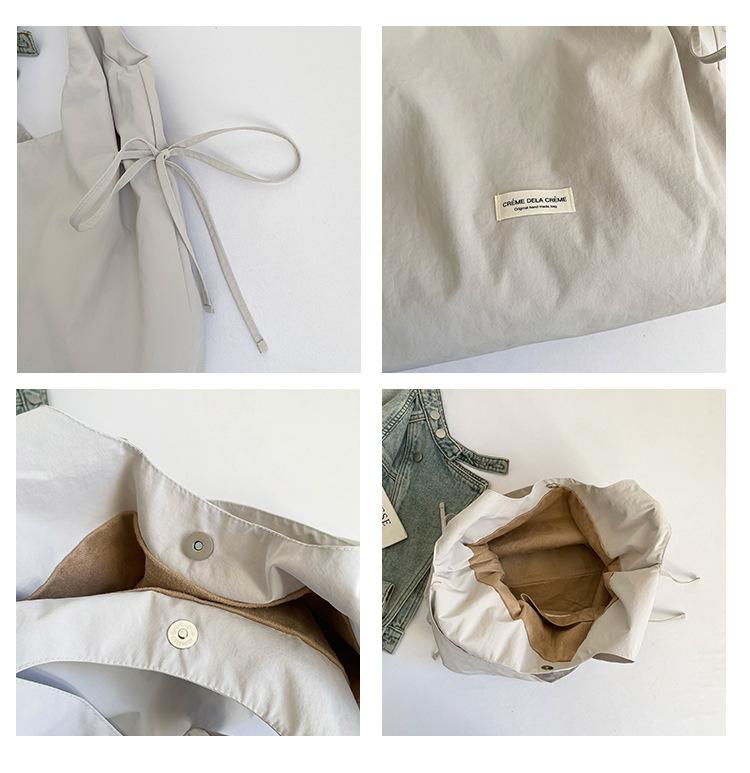 New Fashion Simple Shoulder Bag Women Large Capacity Comfortable Versatile Texture Tote Bag Simple Casual Storage Handbag