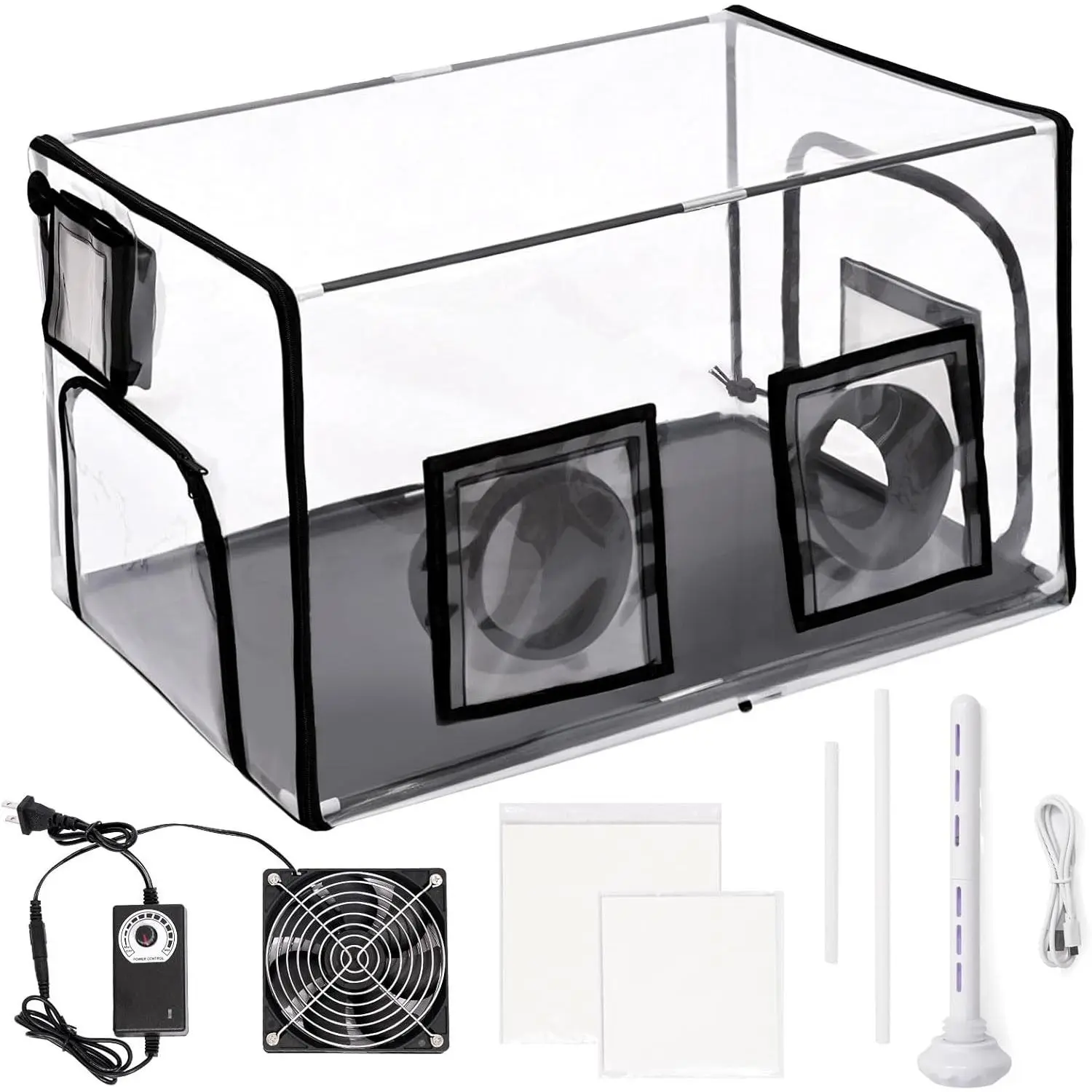 Mushroom Growing Tent Kit with Humidifier, Fan and Clear Window | Filtered airflow, humidity control and an ultra-clear wrinkle-free viewing window support clean indoor mushroom cultivation