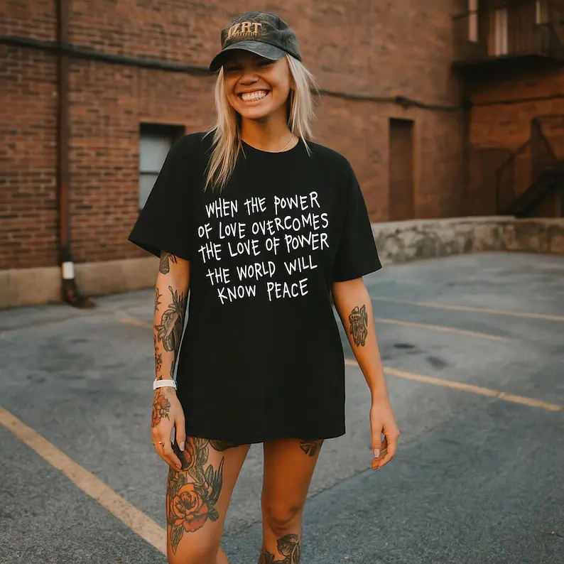 When The Power of Love Beats The Love of Power World Knows Peace Shirt, Peace Shirt, World Peace Tees #   World Peace #   Peace Shirt