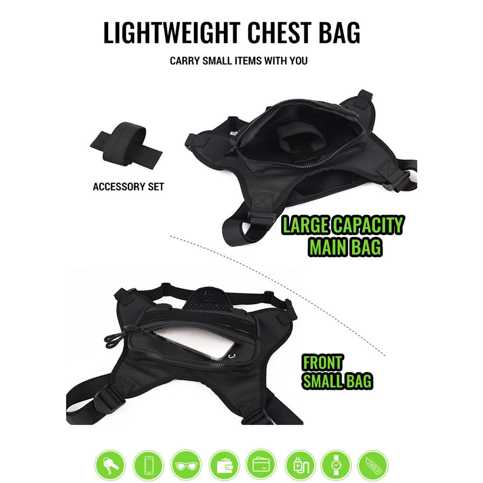 Outdoor Sports Chest Bag Adjustable EDC Travel Chest Pack Anti-Theft Multi-Functional for Workouts Cycling Hiking Motorcycle Accessories NEW