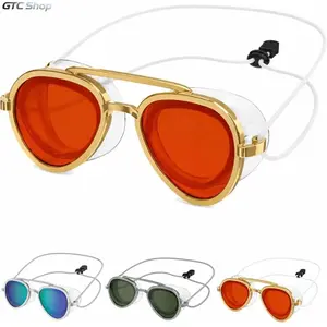 3-Pack Unisex Adult Stylish Aviator Swim Goggles - Anti-Fog UV Protection Tinted Lens, Leak-Proof Silicone Seal with Adjustable Retainer Strap, Fashion Water Glasses for Pool, Beach, Surfing and Casual Water Activities