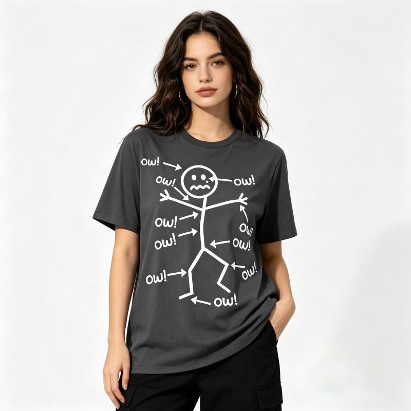 Unisex Women's and men's T-shirts,Oversized Short Sleeve,T Shirts Trendy Crew Neck Loose Workout Tee,Casual Summer Tops 100% Cotton Printed T-shirt,Basic,versatile