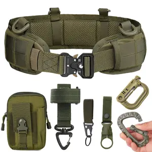 Tactical Nylon Cobra Outdoor Belt Heavy Duty Quick Release Waistband Multifunctional CS Field Belt Adjustable Durable Hiking Camping Survival Gear Men Women