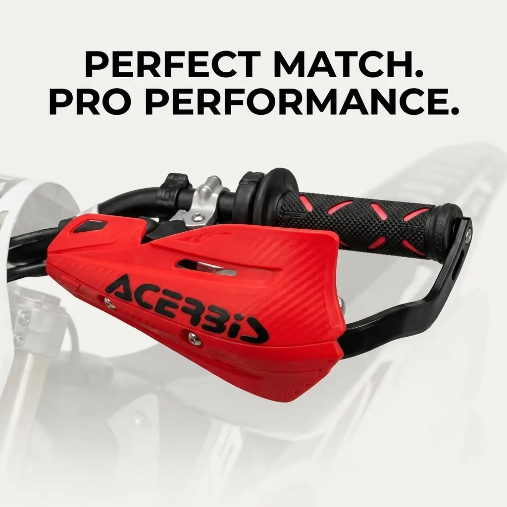 Motorcycle Hand Guards + X Hole Handle Bar Protector, Stylish Design, Anti-Drop and Anti-Collision, for Atv and Off-Road Bikes