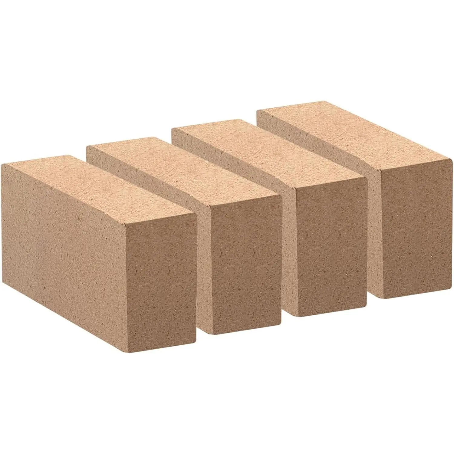 Insulating Fire Bricks, 4-Pack, Size 9″ x 4-1/2″ x 2-1/2″, 2.5" Thick Clay Firebricks Replacement for Wood Stoves, Fireplaces, Fire Pit, Kiln, Pizza Oven