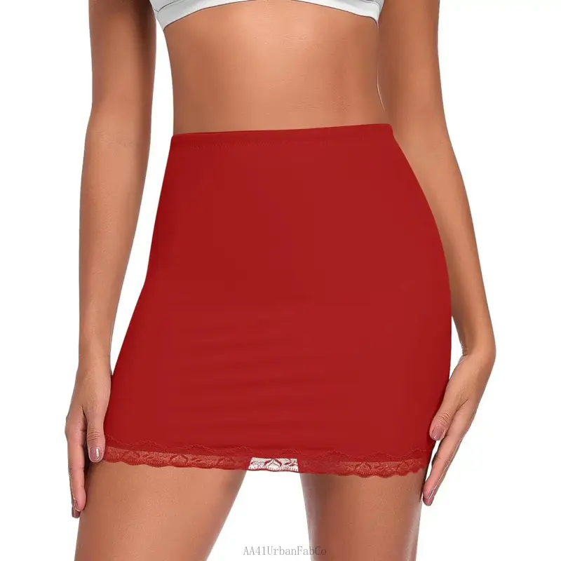 Slip Skirt for Under Dress Women Lace Half Slip Slim Fit Slips Above Knee Mini Underskirt AA41UrbanFabCo