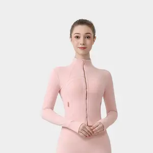 Short jacket Define slim-fit yoga jacket for women, waist-cinching fitness sports top