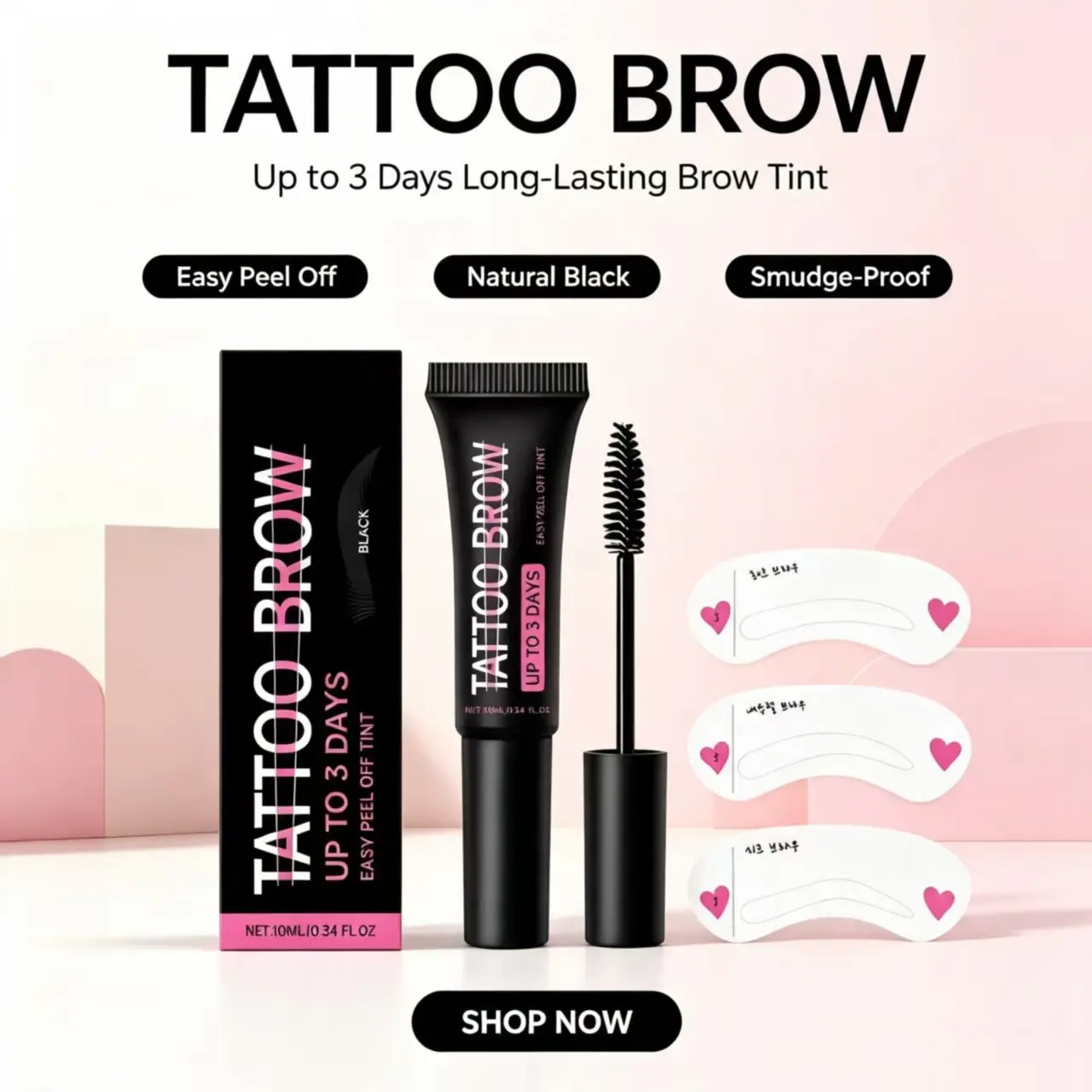 Hydrating Eyebrow Setting Gel with Iron Oxide - Long-Lasting Hold, Natural Finish, Nourishing Serum, Tinted/Clear, Waterproof, Travel-Friendly for Summer Festival Makeup