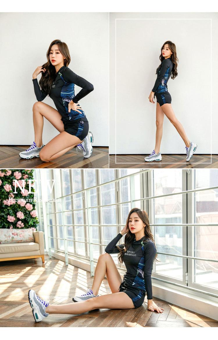 Men's 2-Piece Rash Guard Set - UPF 50+ Quick-Dry Swim Shirt & Shorts, Water Sports Outfit for Surfing, Snorkeling & Beach Wetsuit Long