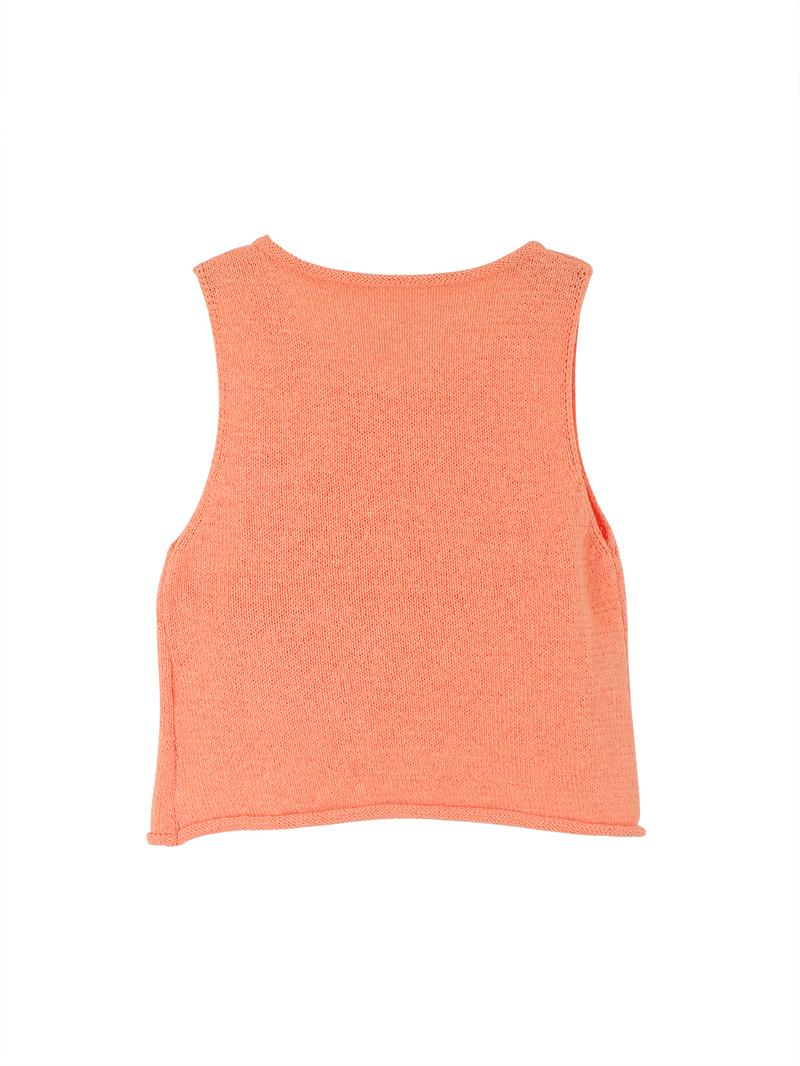 Women's Plain Round Neck Crop Sweater Vest, Casual Sleeveless Cropped Knit Top for Spring & Fall, Fashion Women's Knitwear for Daily Wear