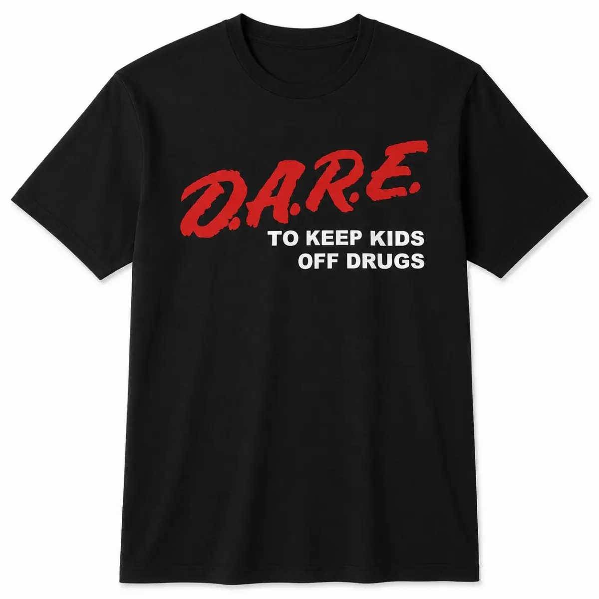 Dare Retro D.A.R.E. T-Shirt 90s Vintage Style Design Tee Short Sleeve Unisex Shirt