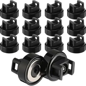 GJAHSH Heavy-Duty Magnetic Cable Tie Mounts, 22mm Magnetic Zip Tie Mount Bases, 22lbs Strong Magnetic Wire Holders and Cable Organizers for Home, Office, Marine, and Electrical Wire Management