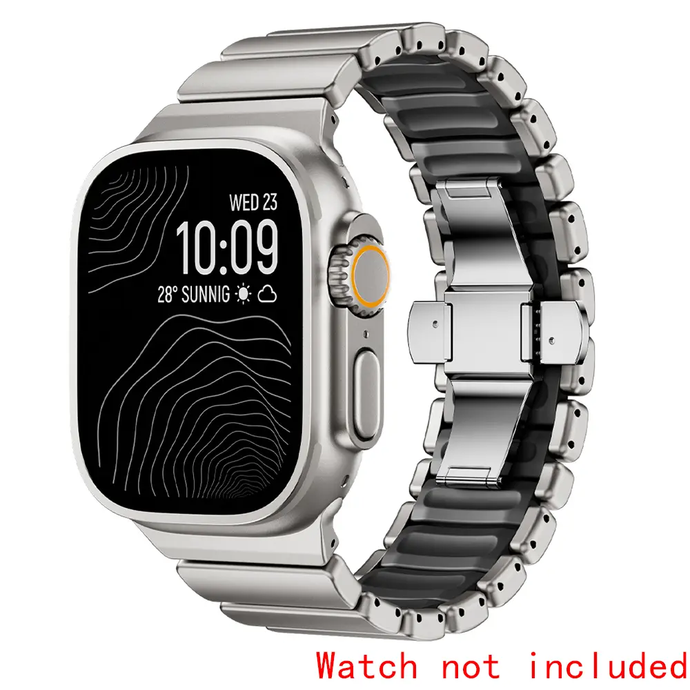 Luxury Titanium Strap for Apple Watch Ultra 3 2 1 49mm Men No Gaps Band for Iwatch 11 10 9 8 7 6 5 4 SE3 46mm 44mm 45mm Bracelet Smartwatch Replacement Straps