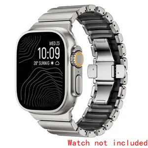 Luxury Titanium Strap for Apple Watch Ultra 3 2 1 49mm Men No Gaps Band for Iwatch 11 10 9 8 7 6 5 4 SE3 46mm 44mm 45mm Bracelet