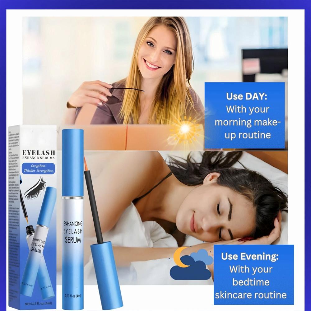 Advanced Eyelash Serum for Thicker, Longer Eyelashes and Eyebrows - Grow Luscious Lashes with Brow Enhancer (4mL)