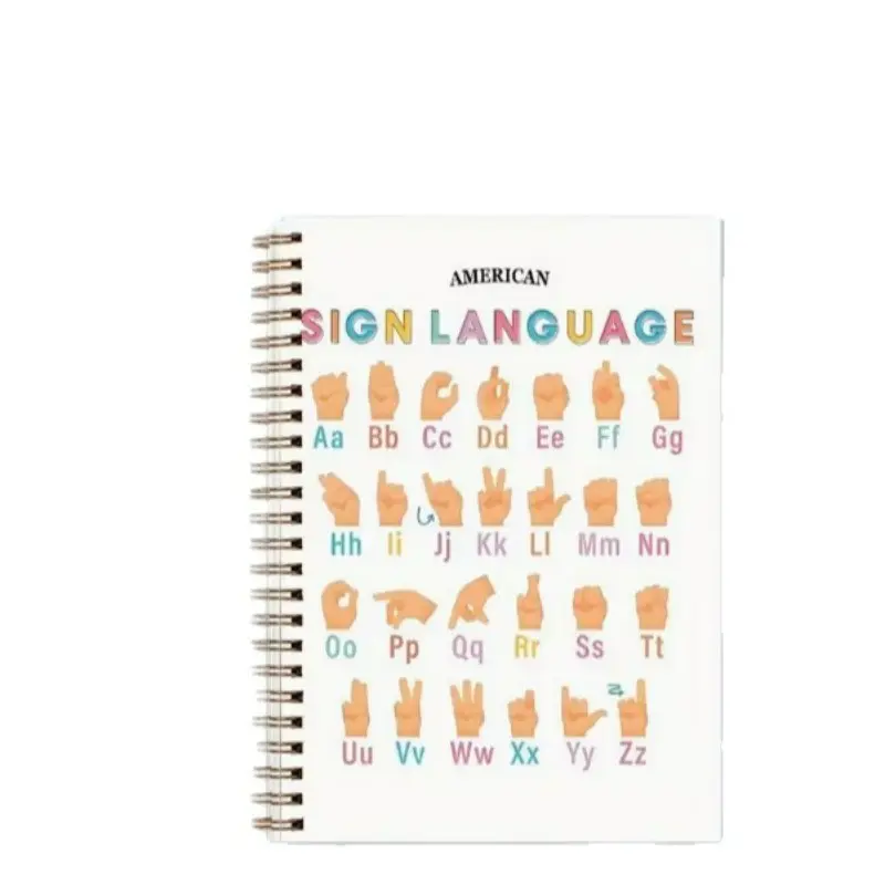 American Sign Language Alphabet Coil Notebook, Asl Letter Learning Journal, Perfect Gift for Asl Learners, Educational and Practical