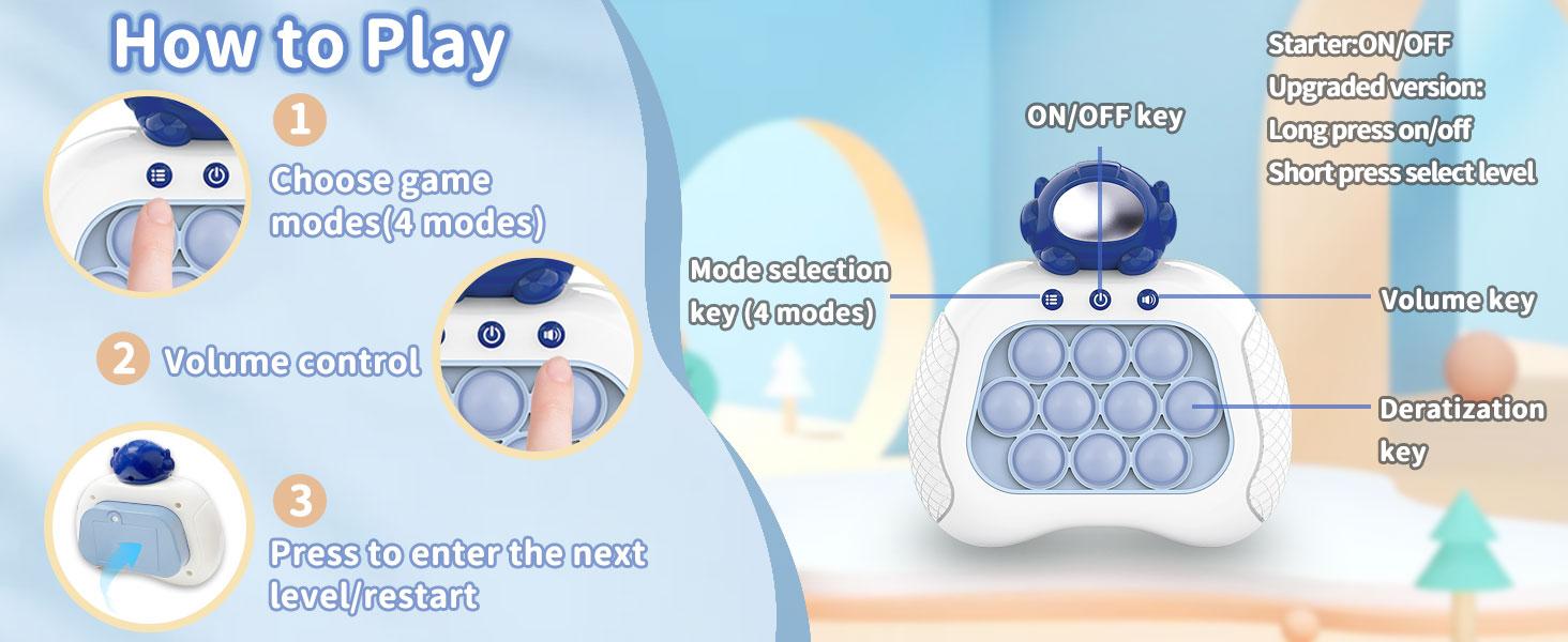 Pop The Target! Handheld Speed Push Game Machine: A Fun Multiplayer Game for Family. Sensory Fidget Toy Christmas Toys Gifts for 6 7 8 9 10 11 12 Years Old Kids Road Trip Car Games Kids White