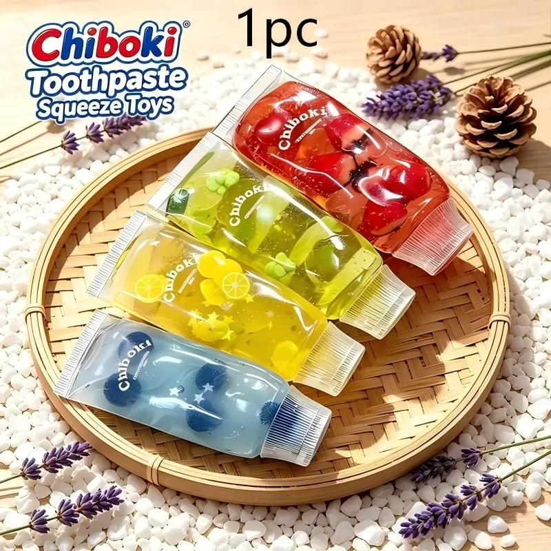 Fruit Filled Maltose Toothpaste Stress Relief Toy Soft Slow Rising Deformable Squeeze Squishy Fidget Sensory Fidget Toy Soft Squishies