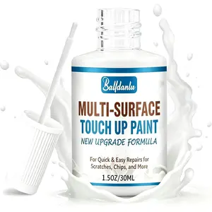 Touch Up Paint, Furniture Cabinets Wall Paint Pen, Multi-Surface Quick-Dry White Porcelain Paint for Scratches and Spots on Dresser, Door, Floor, Appliance and Bathtub 1 Fl Oz