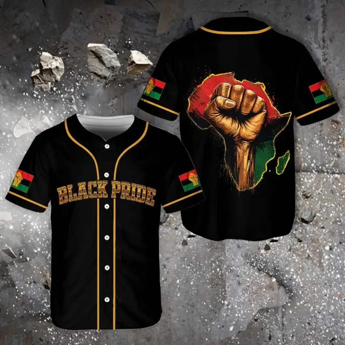 Black Pride Juneteenth Sports Jersey - Adult Short Sleeve Casual Baseball Shirt, African American Freedom Day Athletic Vibrant Outfit, Athletic Shirt, Short Sleeve Baseball Shirt
