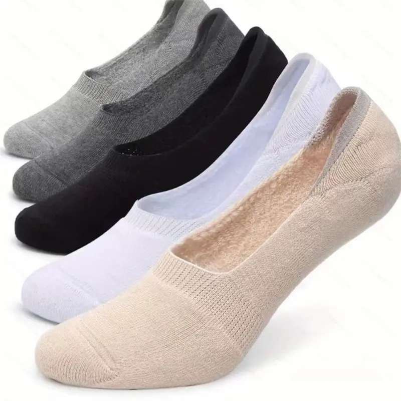 Women No Show Socks, Thick Terry Bottom Cotton Invisible Socks, Non‑Slip Liner Socks, Anti‑Slip Low Cut Sport Socks That Stay On Heels