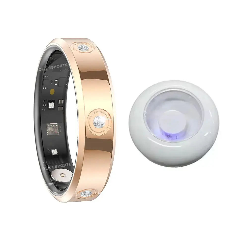 Fashion Smart Ring Men Women, Heart Rate Blood Oxygen, Sleep Monitor, 5ATM Waterproof,Multi-sport Mode Smartring For Android iOS fitness