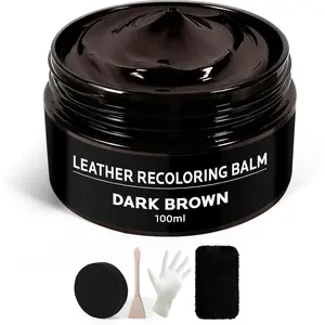 Brown Leather Recoloring Balm: Leather Color Restorer Conditioner, Leather Repair Kits for Vinyl Furniture Sofa  Seats Shoes - Dye   Fades Worn Surfaces