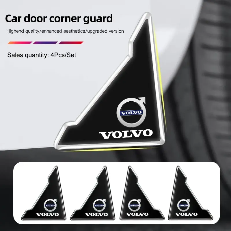 4PCS Car Door Anti-collision Corner Protectors Stickers For Volvo Xc60 XC40 EX40 Xc90 S60 S90 EX30 V40 V60 V50 V90 S80 C40 V70 XC70 C30 EX90 C70 Rdesign