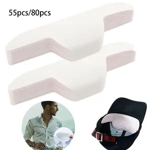 Hat Sweat Liner Golf Absorbent Sweat Pad Prevents Stains Odor Soft Hat Sweat Protector Disposable Hard Hat Sweatband Preservation Sticky Sweat Liner for Men Women Baseball Hat from Makeup