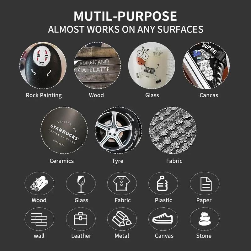 Acrylic Paint Pen (6 Counts/box), Student Acrylic Paint Pen for Rock Painting, Stone, Wood, Tire, Fabric, Canvas Extra-fine Tip Paint Pen, Acrylic Marker Pen