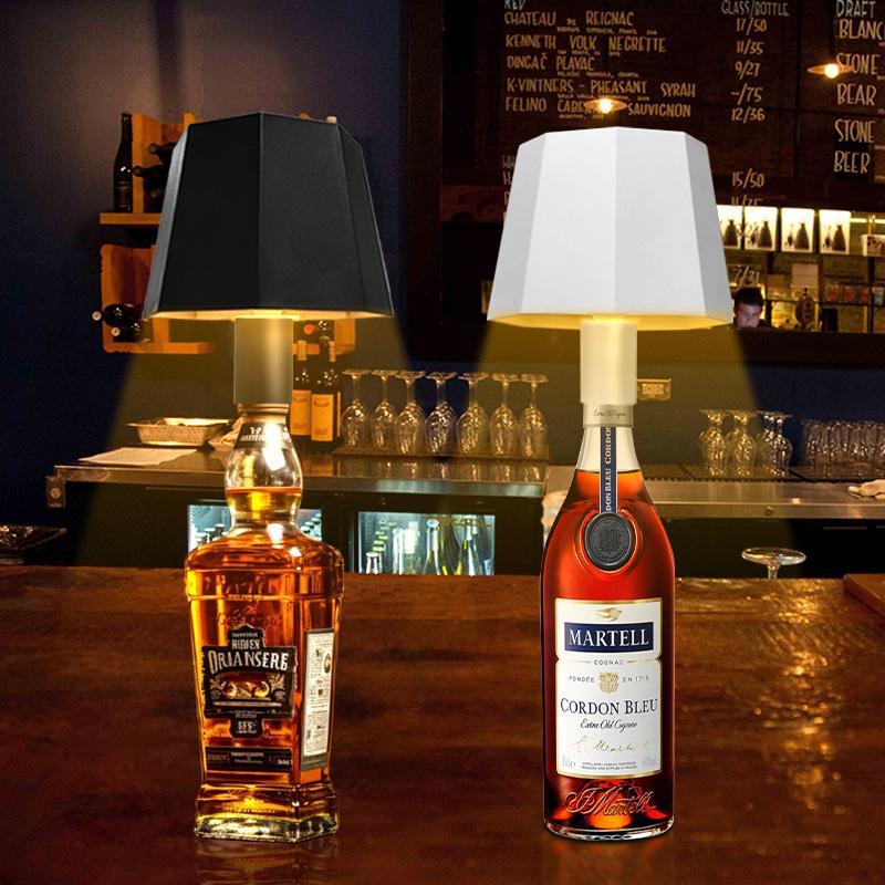 Portable LED Wine Bottle Light, Ambient Decoration Lamp with Touch Control, Rechargeable Dimmable for Wine Beer Bottles, 3 Color Modes, Perfect for Parties