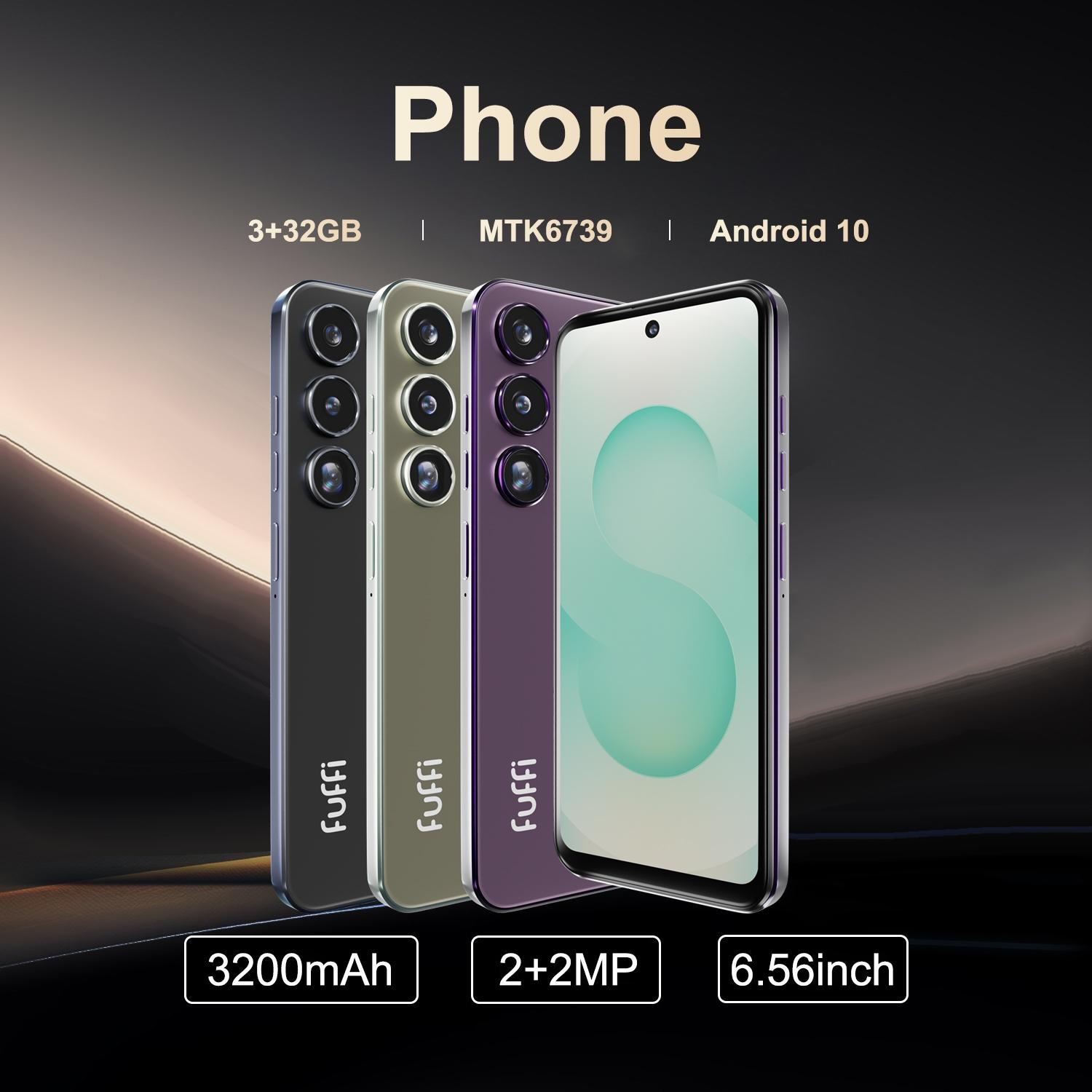FUFFI 6.56 Inch Smartphone, 1 Count Unlocked 4G Network Android 10.0 Phone, Dual SIM Cards, Quad Core Processor, Fashion Phone for Gaming, Watching Movie