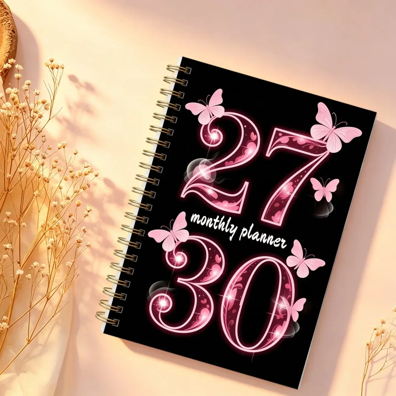2027-2030 Monthly Planner, Number Butterfly design, 48-Month Calendar Planner Notebook Monthly/Weekly/Daily Planner 2027 Long-Term Schedule Book, Suitable For Goals, Work Meetings, School Schedules, Appointments And To-Do Lists, Back To School Supplies