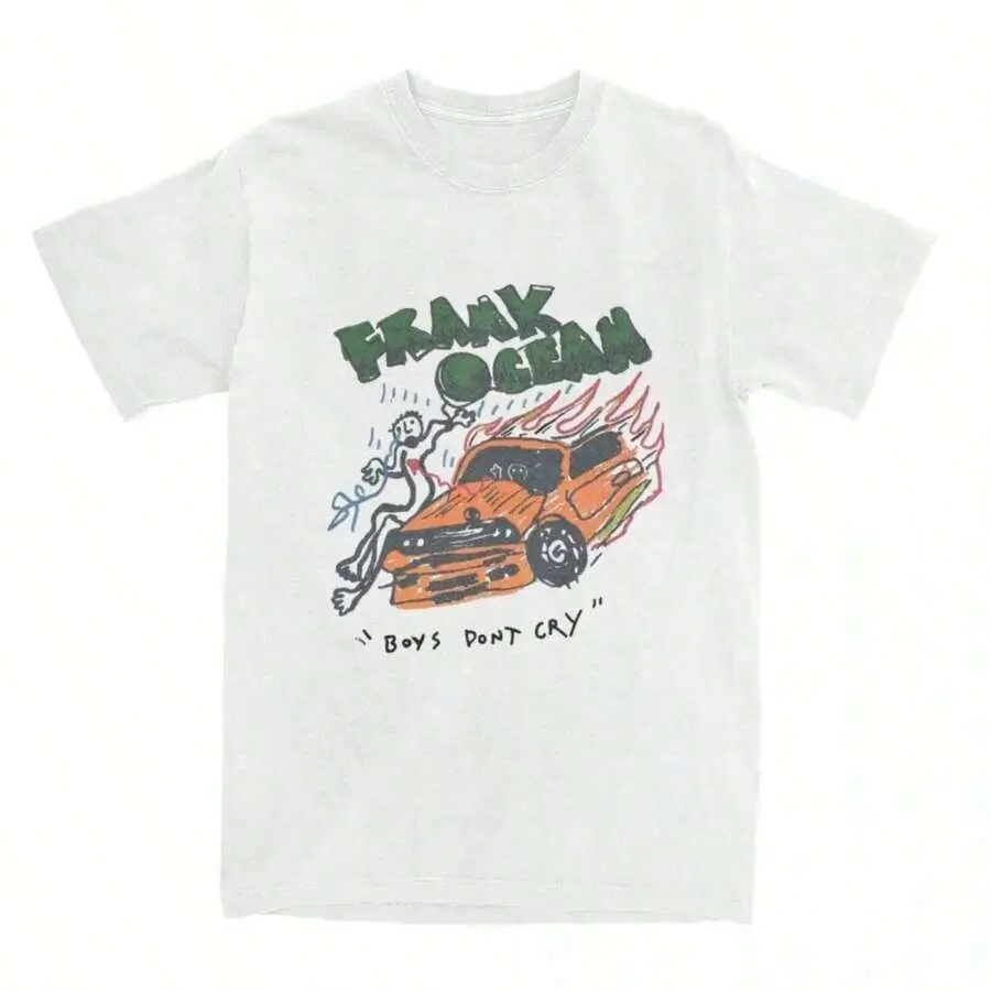 180g[100%cotton]Shirt Frank O-Ocean Blonde T Shirts Accessories Men Women Pure Cotton Crazy Frank Boys Don't Cry Tee Shirt Clothing Plus SizeLoose And Comfortable2026 Halftime Show Shirt T Shirt Pack Casual